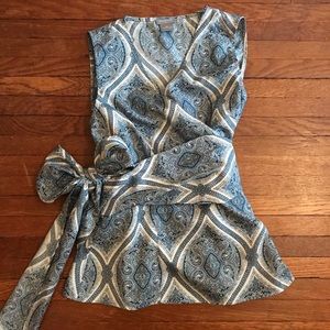 Ann Taylor Paisley Wrap Blouse